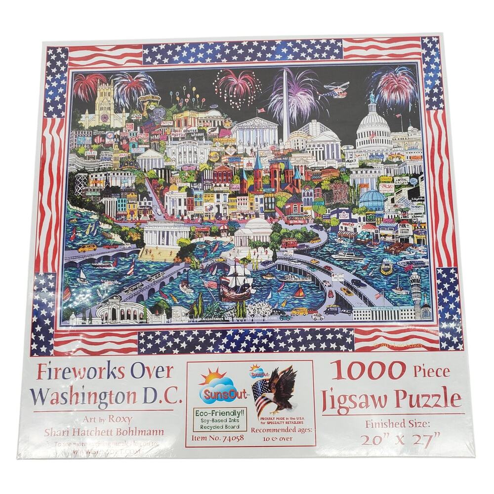 SunsOut Fireworks‎ Over Washington DC 1000 Piece Jigsaw Puzzle Roxy Bohlmann